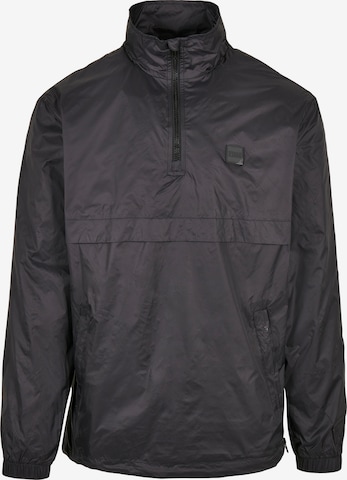 Urban Classics Regular fit Between-Season Jacket in Black: front