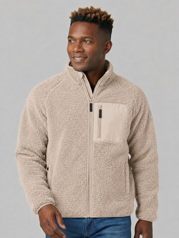 Derbe Fleece Jacket 'Kuschelby' in Beige: front