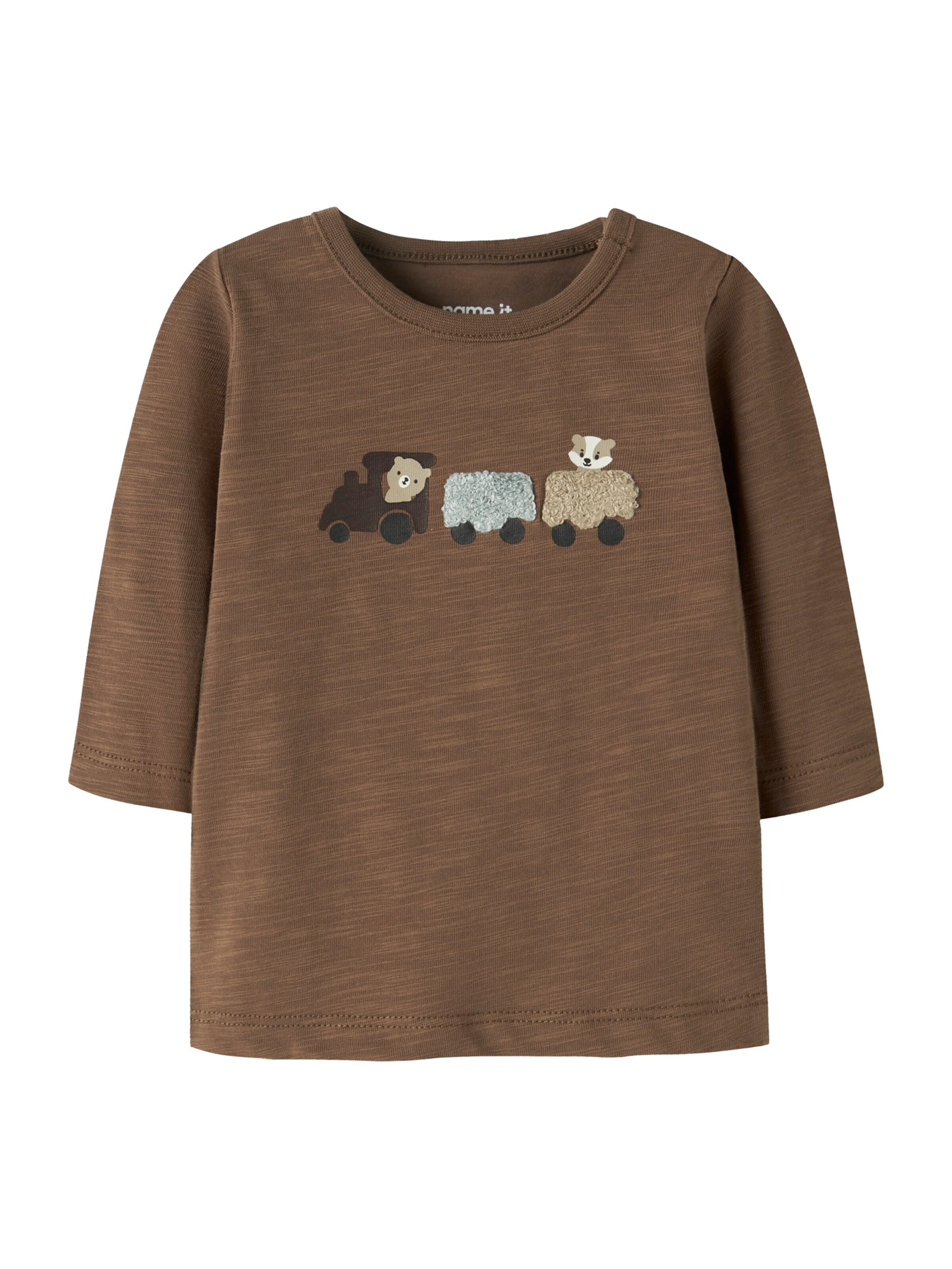 NAME IT - Camisola 'NBMROTRAM' em castanho: frente