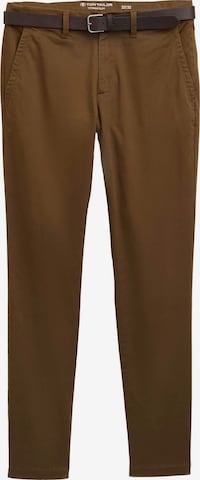 TOM TAILOR Chino trousers 'Travis' in Brown: front