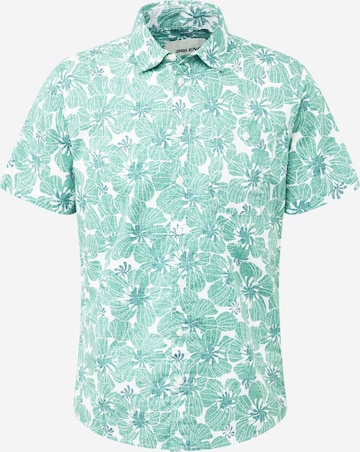 BLEND Regular fit Button Up Shirt in Green: front