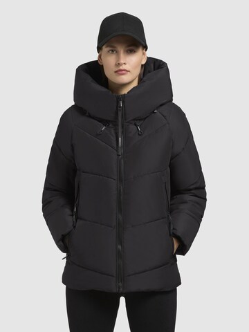 khujo Winterjacke 'Aless' in Schwarz: Vorderseite