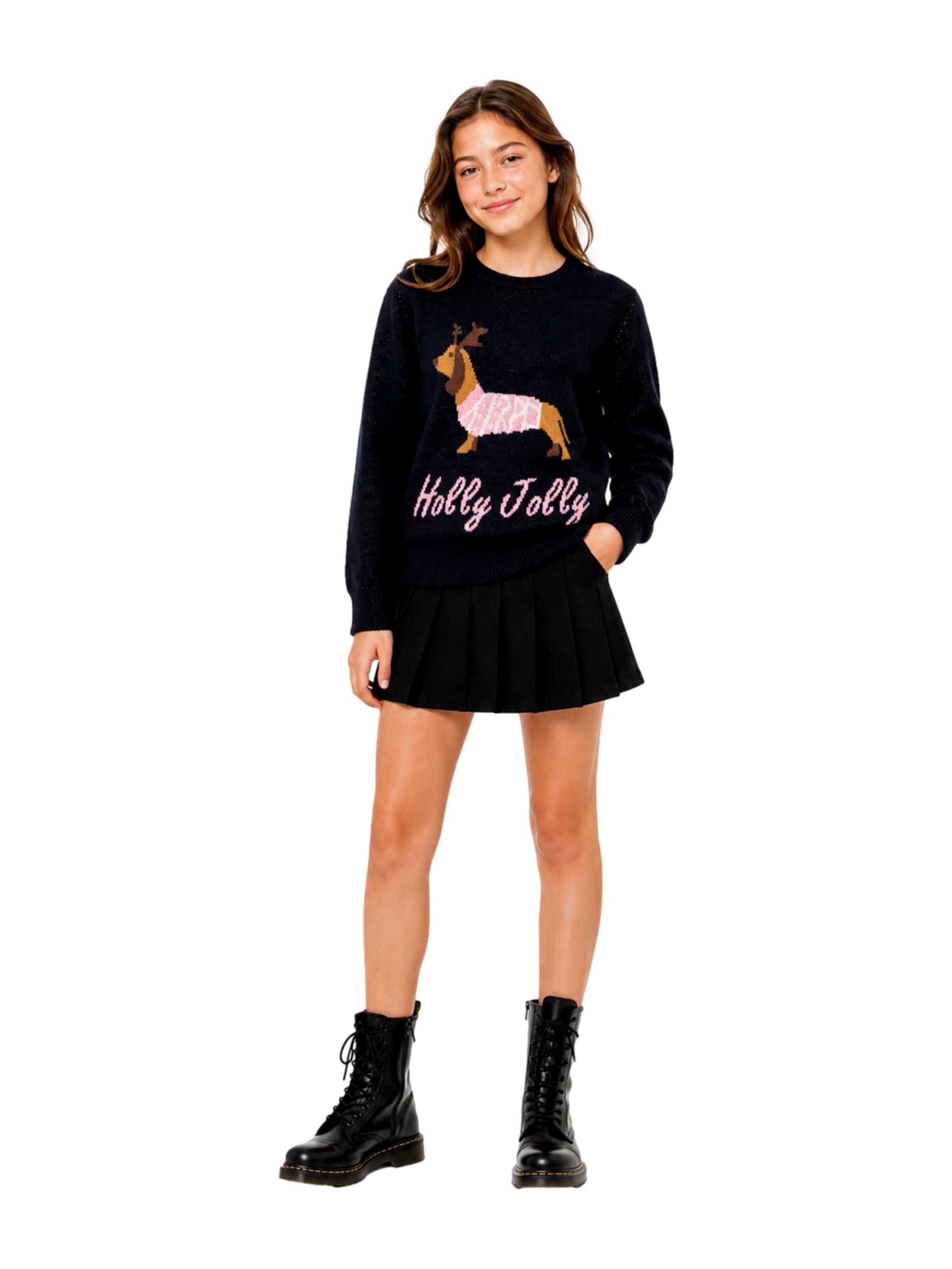 ONLY GIRLS Sweater 'KOGFala Xmas' in Blue