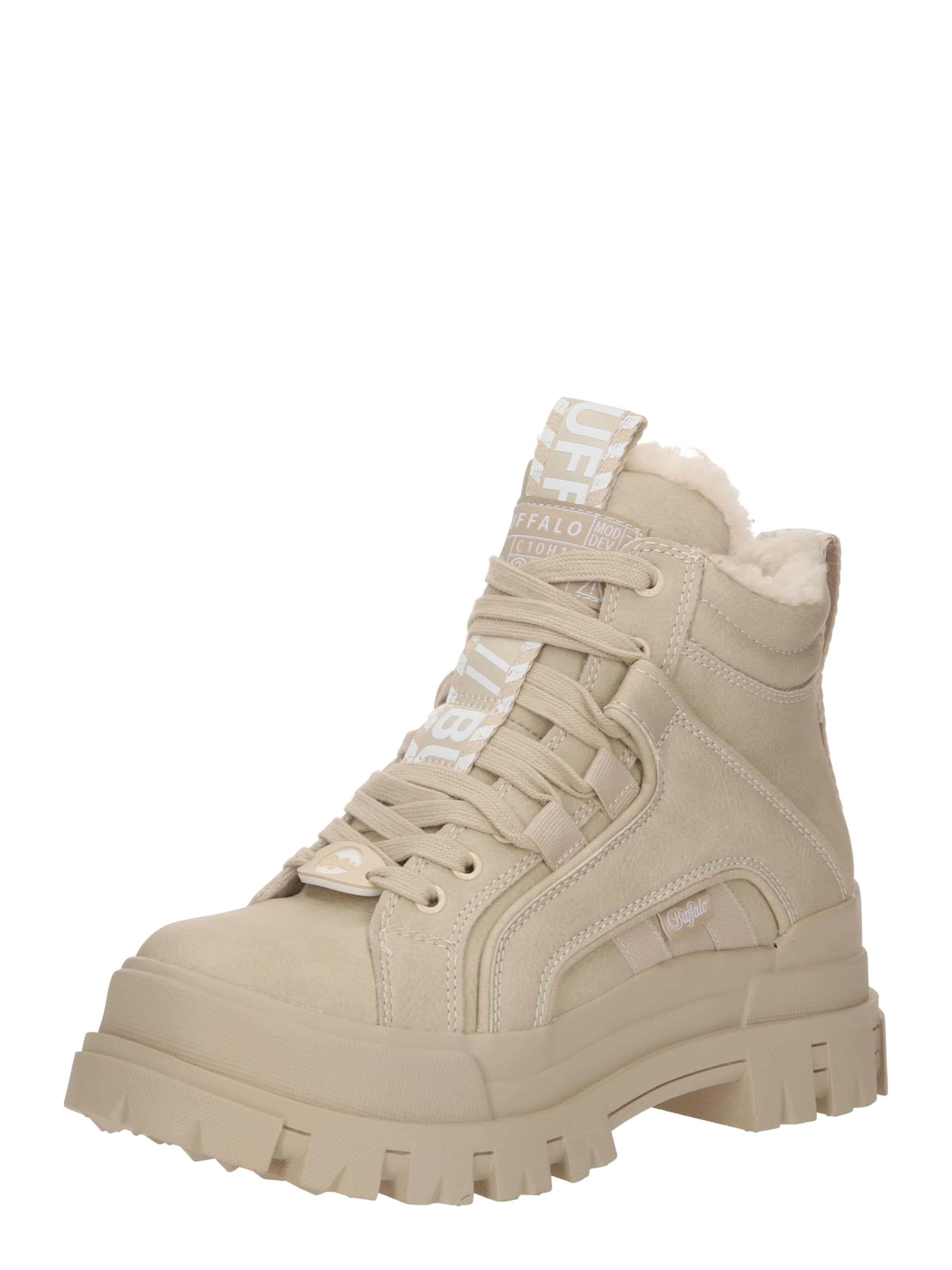 BUFFALO Stövlett med snörning &#x27;Aspha&#x27; i beige: framsida