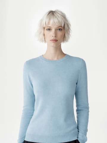 GOBI Cashmere Trui 'Women's Essential Cashmere Crewneck Sweater' in Blauw