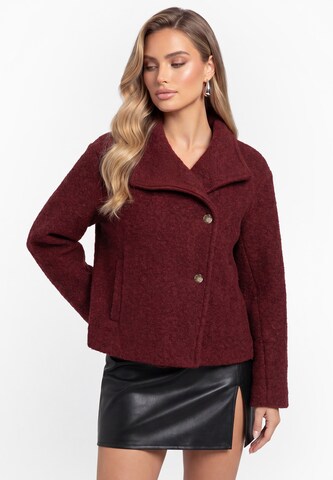 Veste en polaire faina en rouge : devant