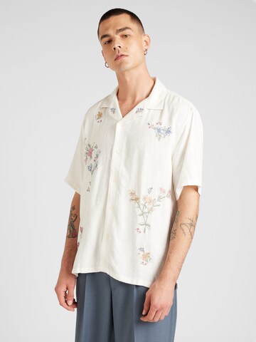 Abercrombie & Fitch Regular fit Button Up Shirt in Beige: front