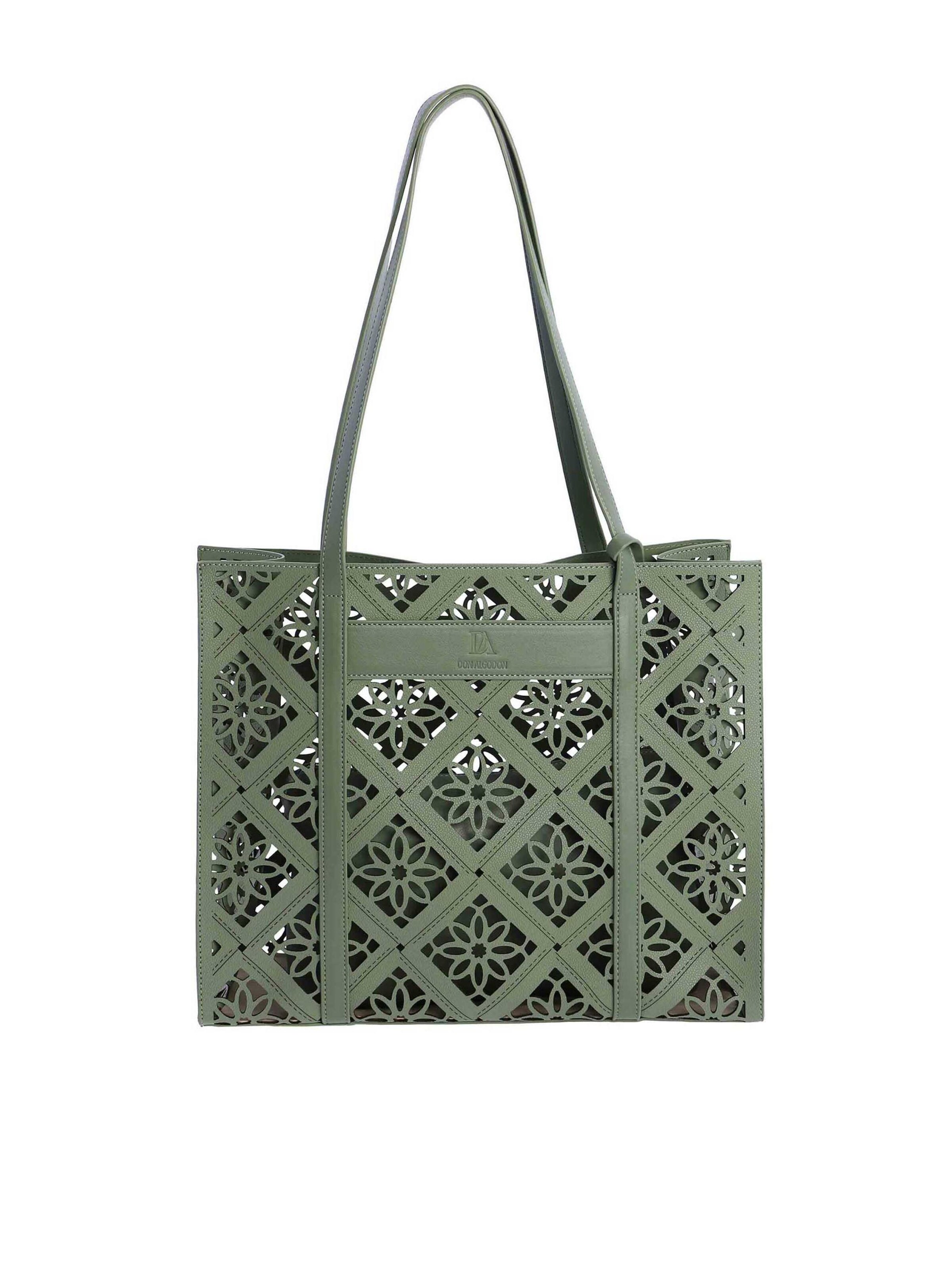 Don Algodon - Bolso de hombro 'Arousa' en verde: frente