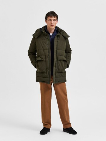 SELECTED HOMME Winterparka in Groen