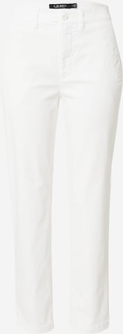Pantalon chino 'GABBY' Lauren Ralph Lauren en blanc : devant