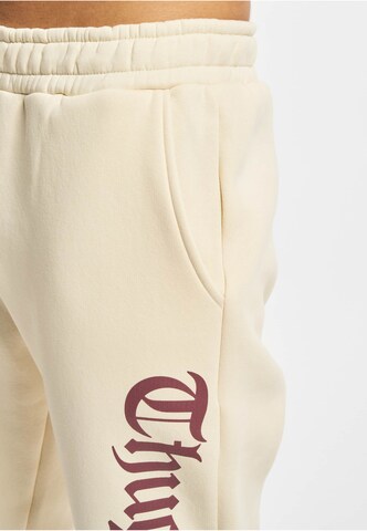 Thug Life Tapered Broek in Beige