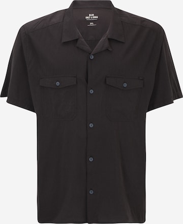 Only & Sons Big & Tall - Camisa 'LENNY' en negro: frente