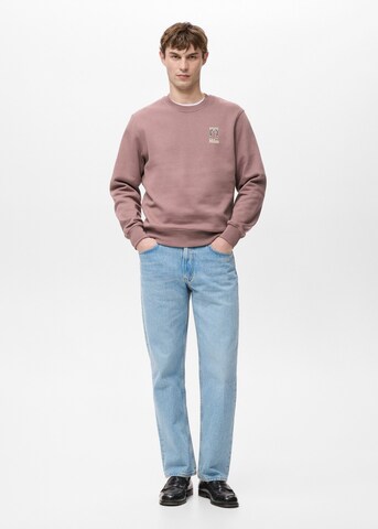 MANGO MAN Sweatshirt 'Corso' in Pink