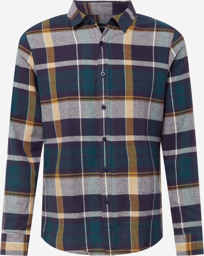 Clean Cut Copenhagen Chemise 'Sälen' en bleu marine / jaune / gris clair / émeraude, Vue avec produit