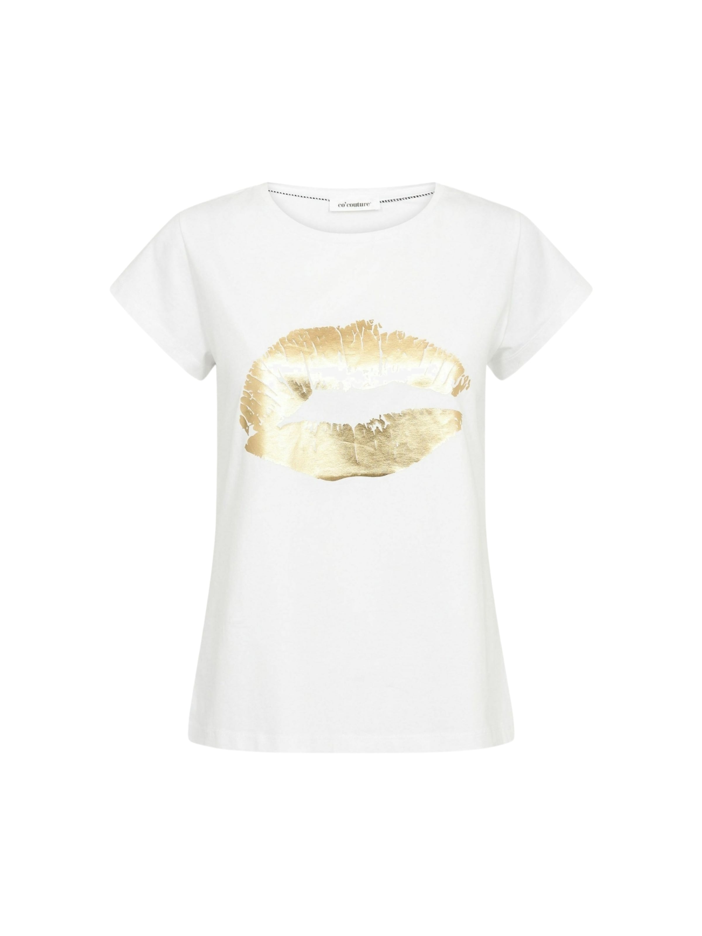 co'couture - Top ' KissCC ' en oro: frente