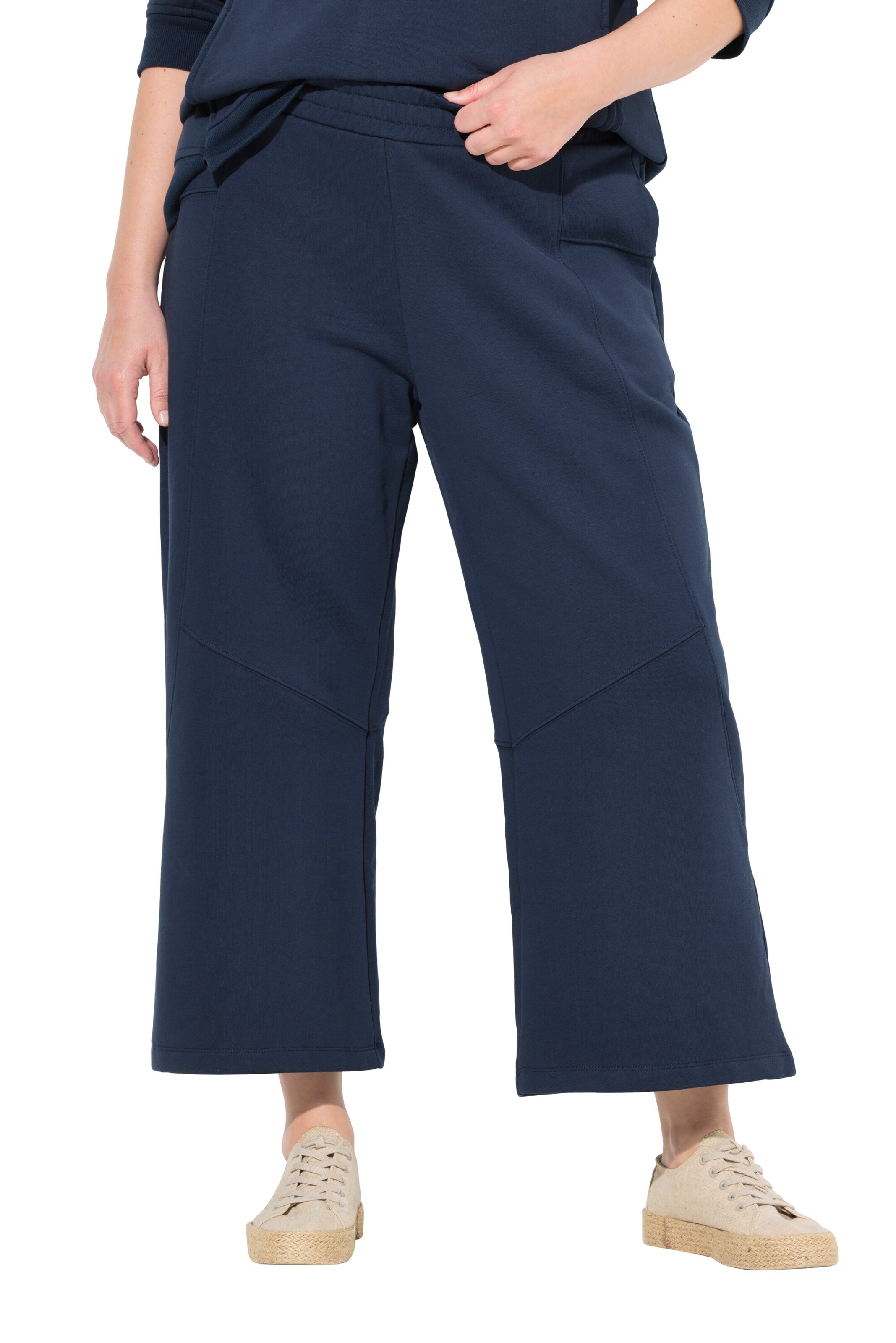 Ulla Popken Wide Leg Hose in Blau