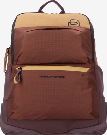 Piquadro Backpack 'Corner' in Brown: front