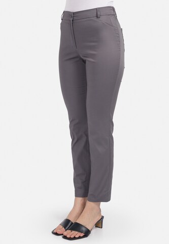 HELMIDGE Slimfit 7/8-Hose in Grau