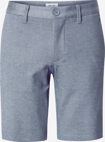 mėlyna Only & Sons Standartinis „Chino“ stiliaus kelnės 'ONSMARK': priekis