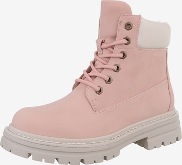 Ital-Design Stiefelette in Pink: Vorderseite