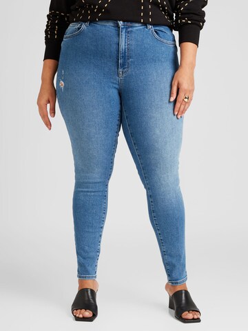 ONLY Carmakoma Skinny Jeans 'Iconic' in Blauw: voorkant