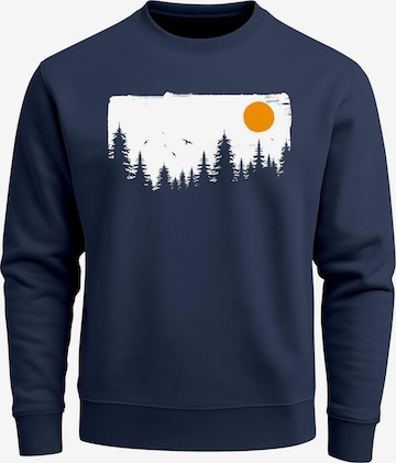 Neverless Sweatshirt 'Forest' in Blue: front