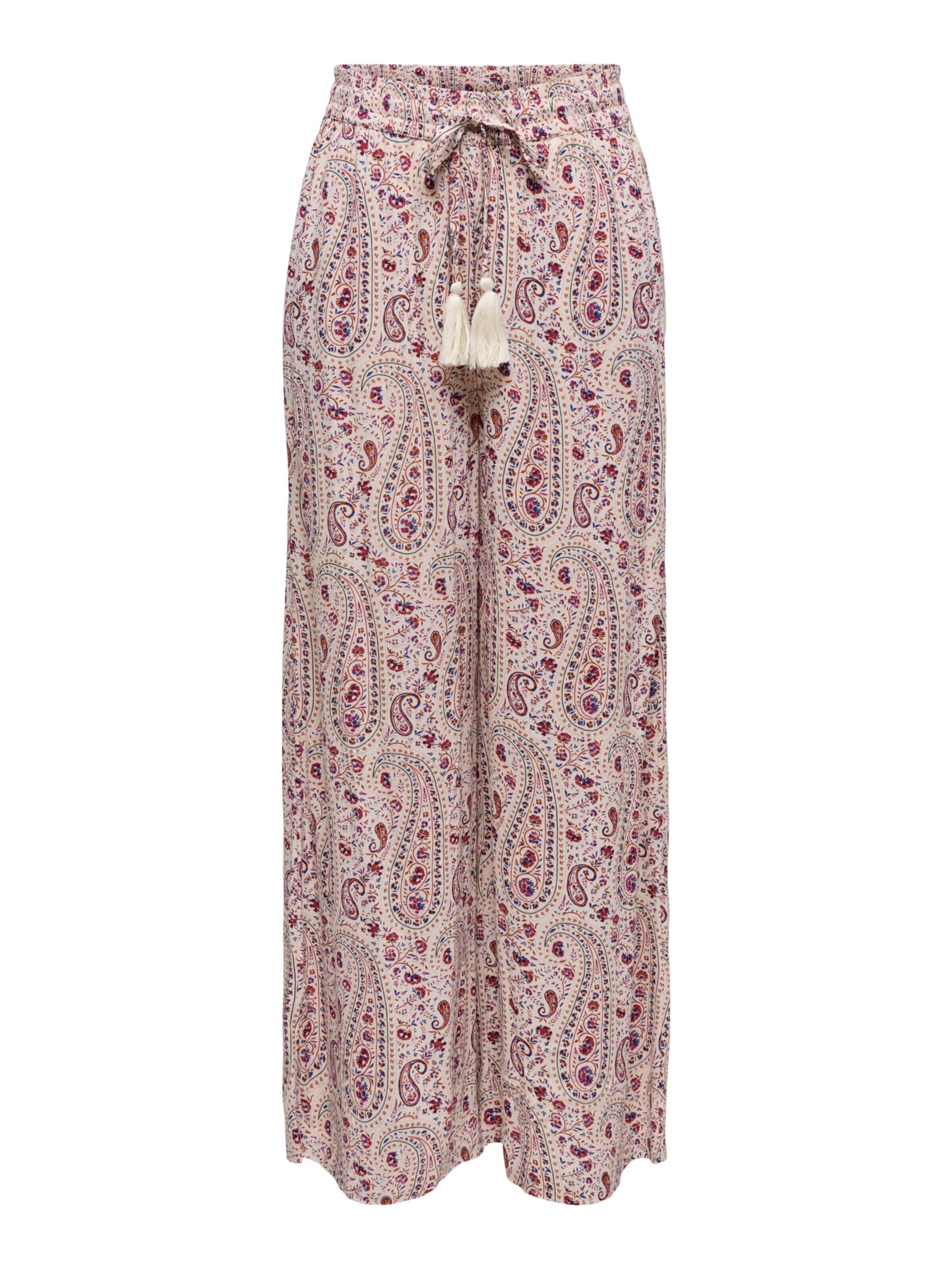 Jaqueline de Yong Baggy Broek 'Gaby' in Beige: voorkant