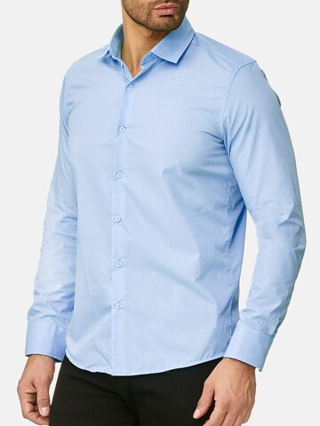 Reslad Slim fit Button Up Shirt 'RS7002' in Blue