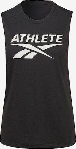T-shirt fonctionnel 'Athlete Vector' Reebok Sport en noir : devant