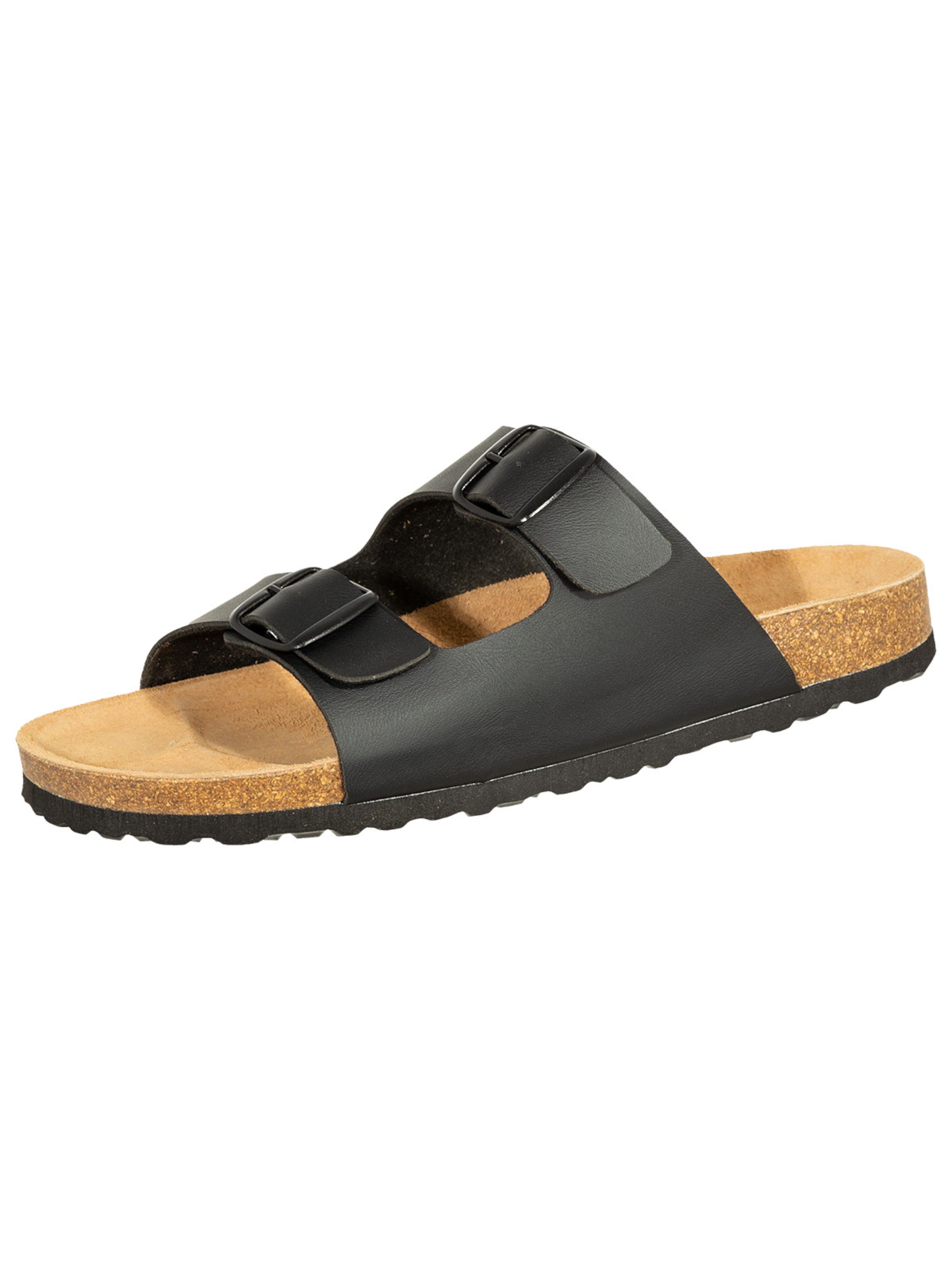 SALIHA Mules 'Hausschuhe ® Bioline-Pantolette' in Black: front