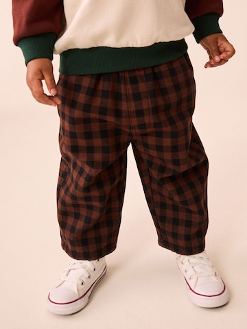 Next Barrel Trousers in Brown: front