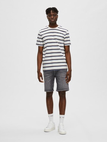 balts SELECTED HOMME T-Krekls 'Bertie'