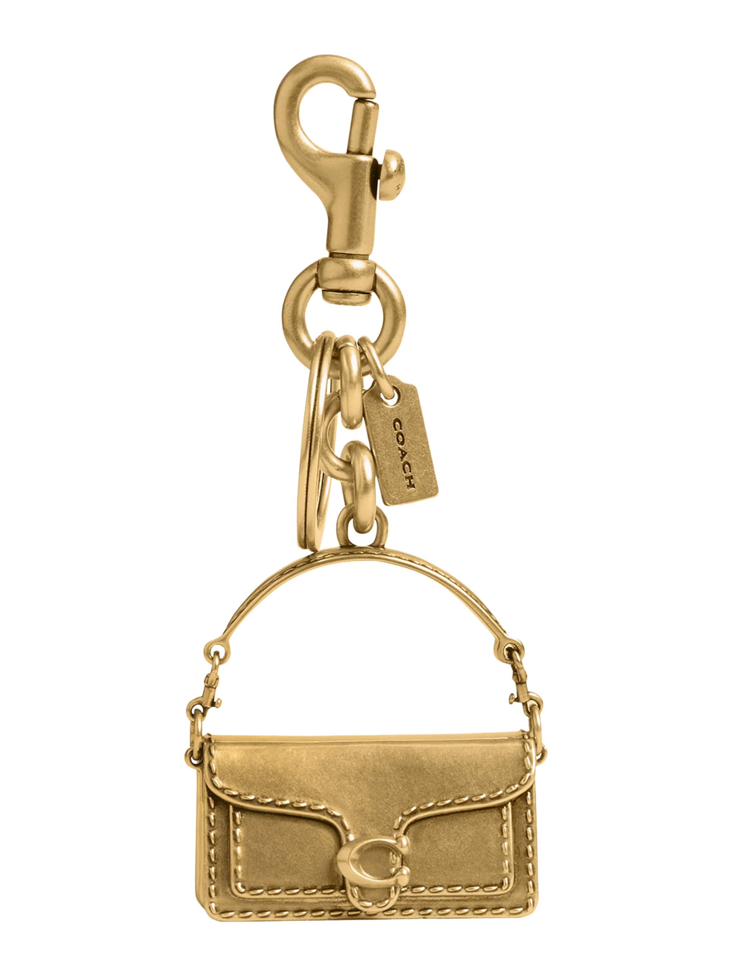 COACH Key ring in Gold: front