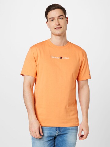 Maglietta di Tommy Jeans in arancione: frontale
