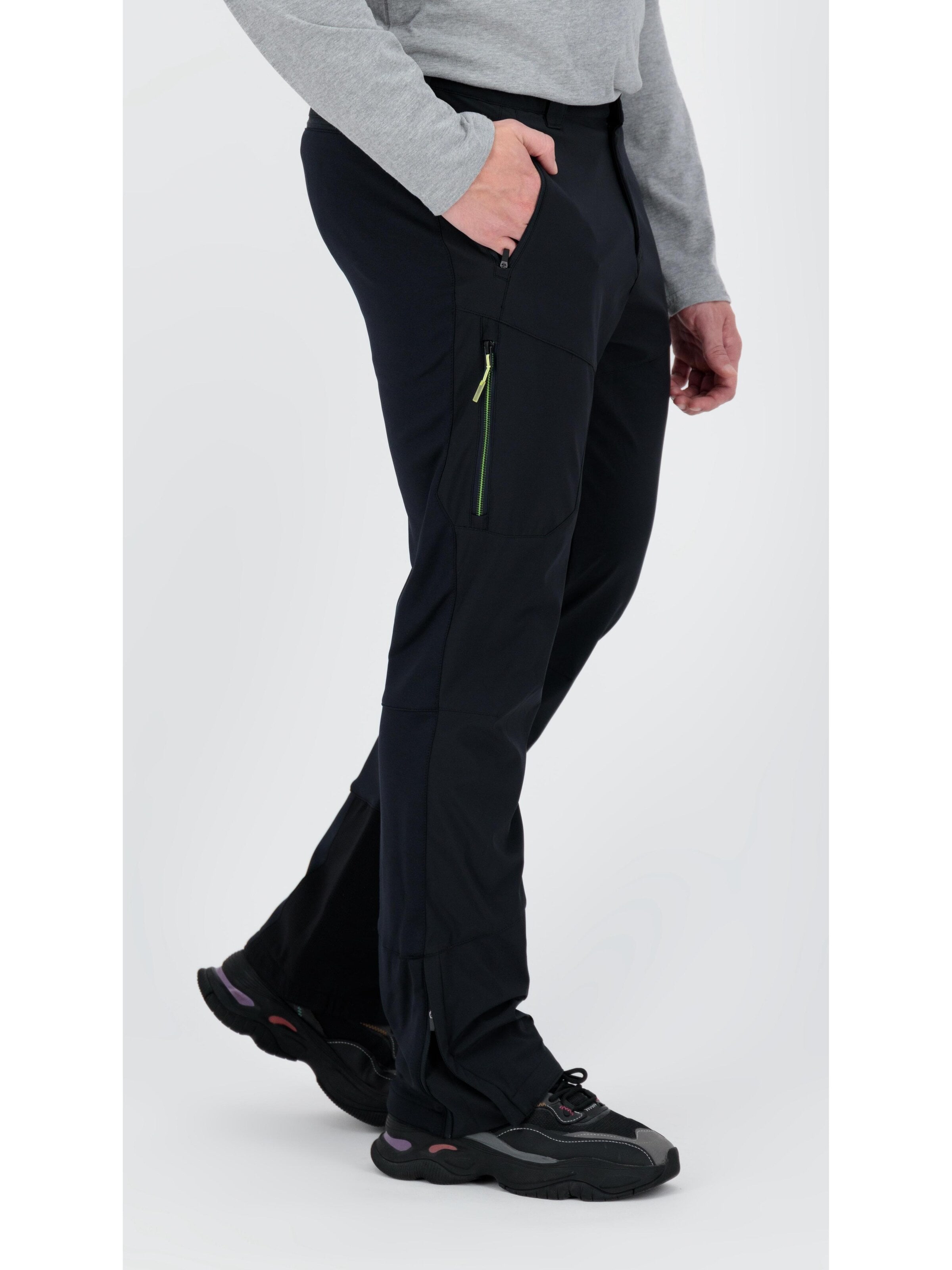 KILLTEC Slim fit Weatherproof pants 'KOW 48' in Black