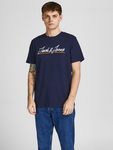 T-Shirt 'Tons Upscale' JACK & JONES en bleu : devant