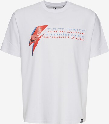 Recovered Shirt 'David Bowie Aladdin Sane' in White: front