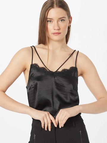 Gina Tricot - Top 'Meja' en negro: frente