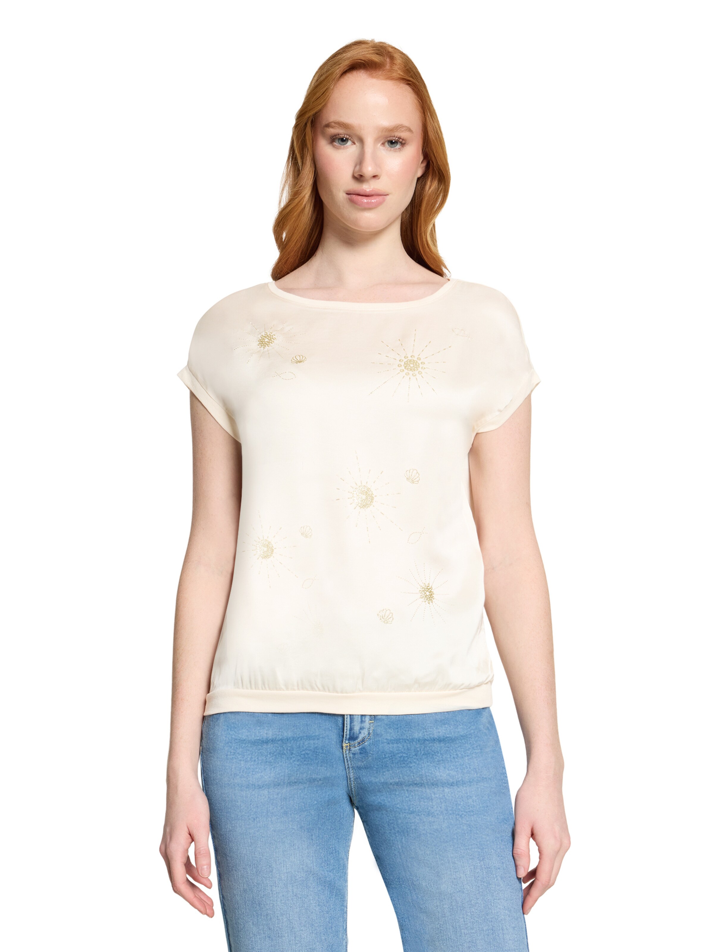 Cartoon Shirt in Wit: voorkant