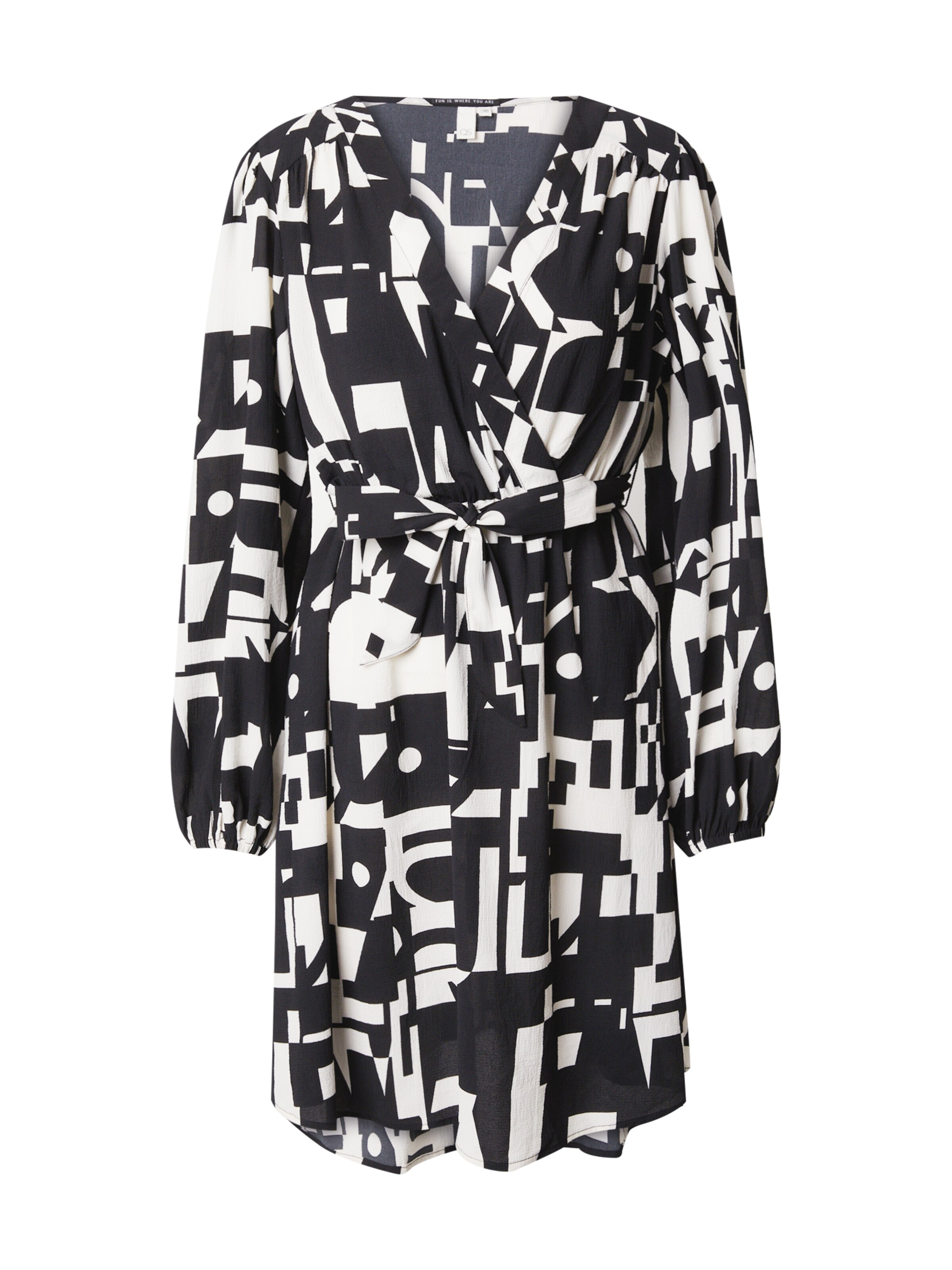 QS Jurk in Zwart: voorkant