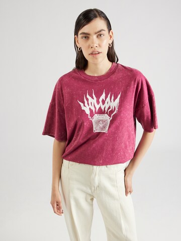 Volcom T-Shirt 'Trip' in Rot: predná strana