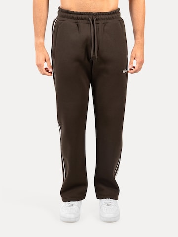 Smilodox Regular Jogginghose Yasin in Braun: Vorderseite