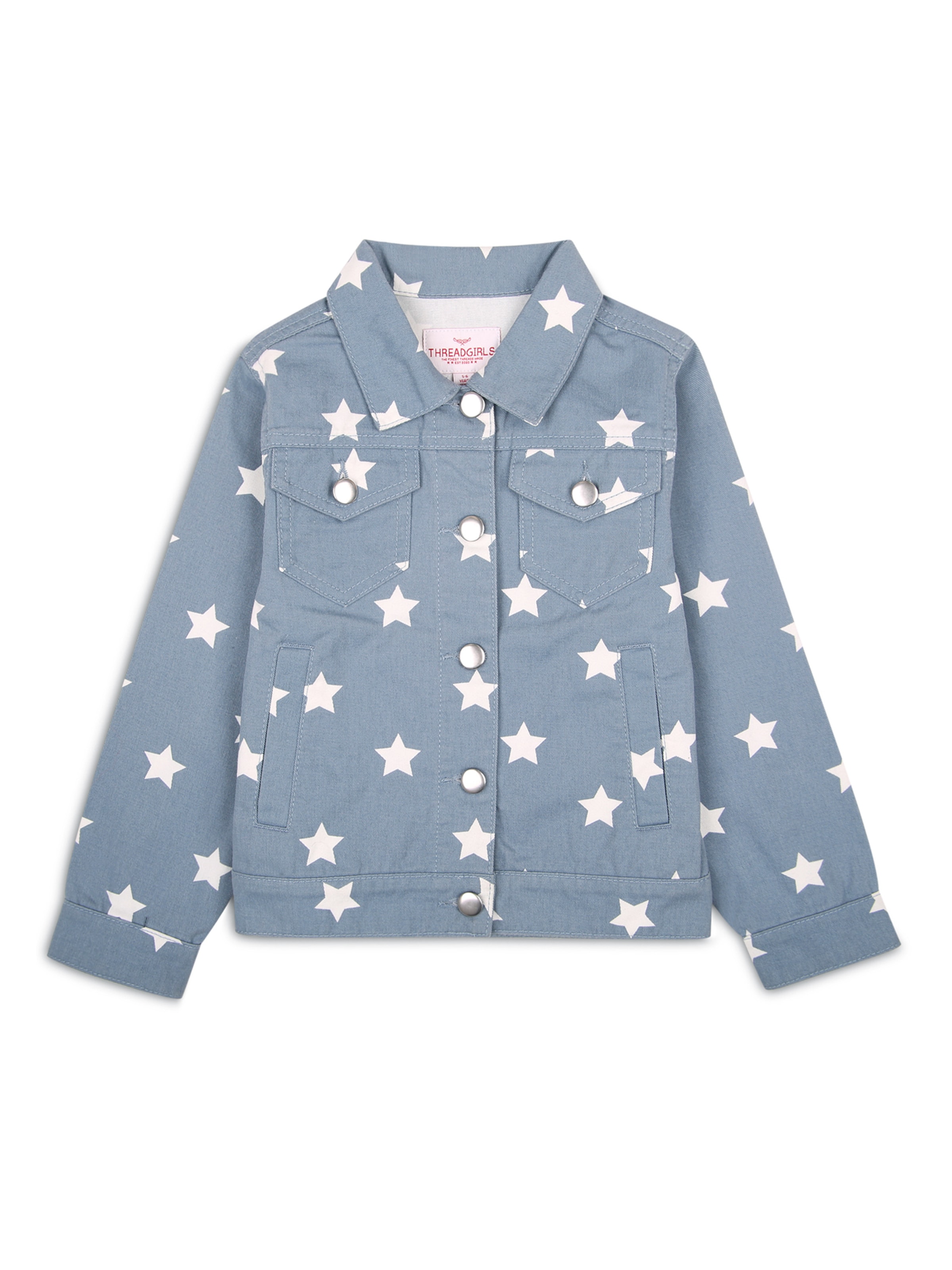 Threadgirls Übergangsjacke 'Star' in Blau: Vorderseite