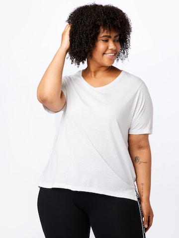 Only Play Curvy Performance Shirt in White: front