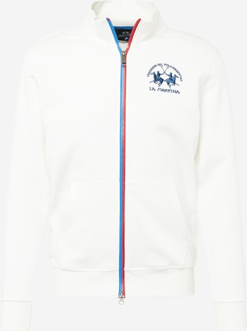 La Martina Sweat jacket in White: front