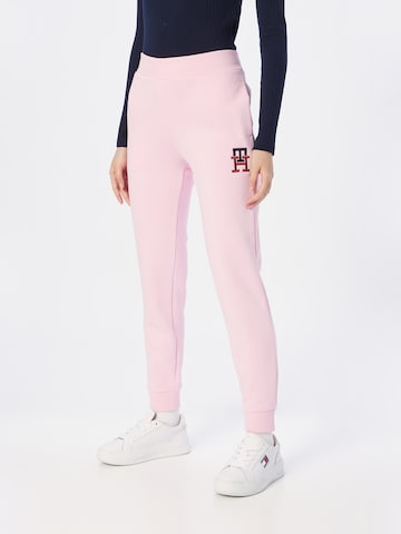 TOMMY HILFIGER Tapered Pants in Pink: front