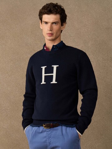 Hackett London Trui in Blauw: voorkant