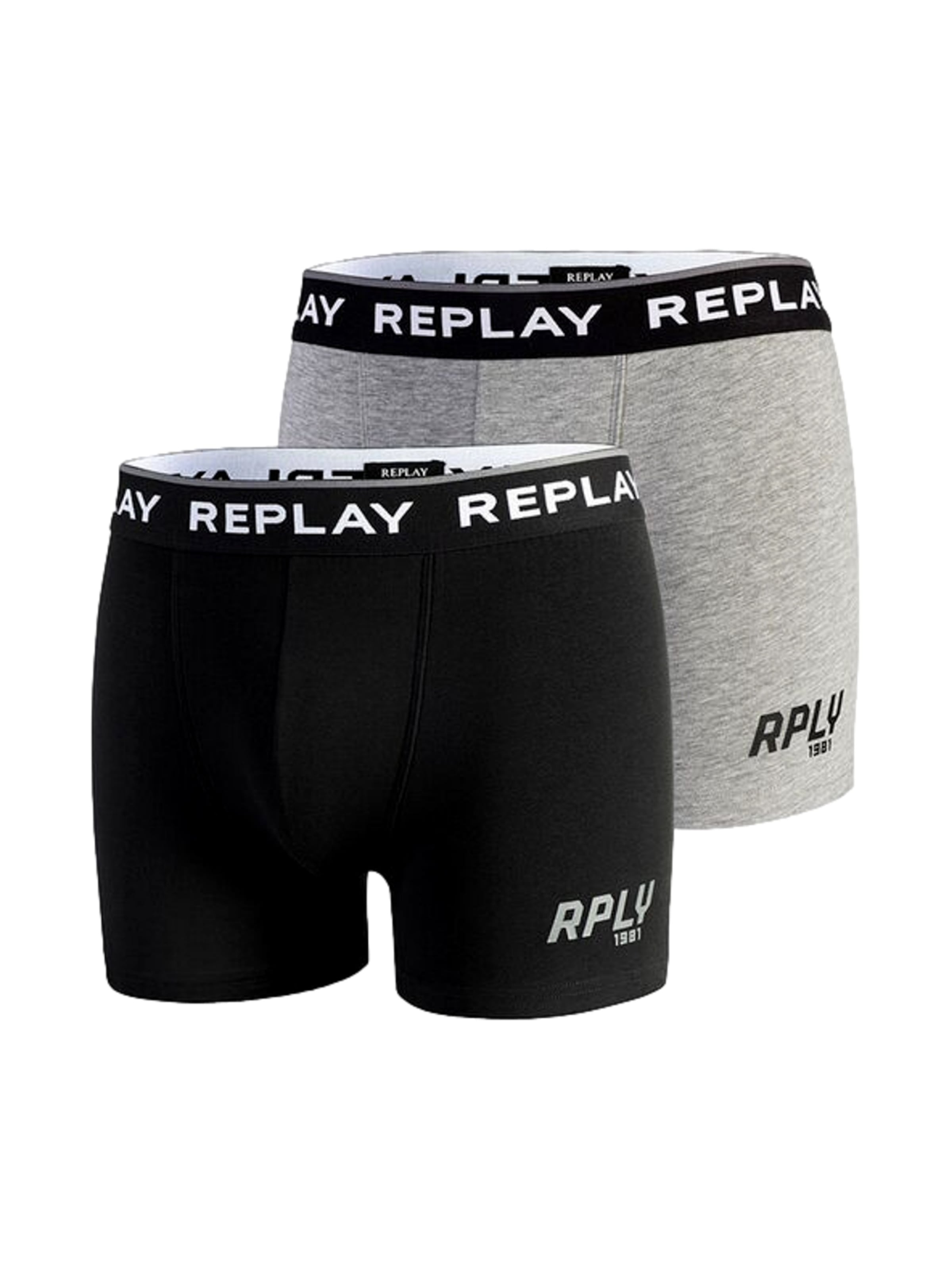 REPLAY - Calzoncillo boxer en gris: frente