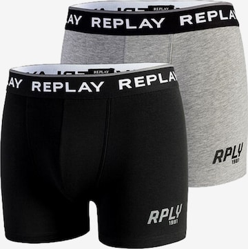 REPLAY - Calzoncillo boxer en gris: frente