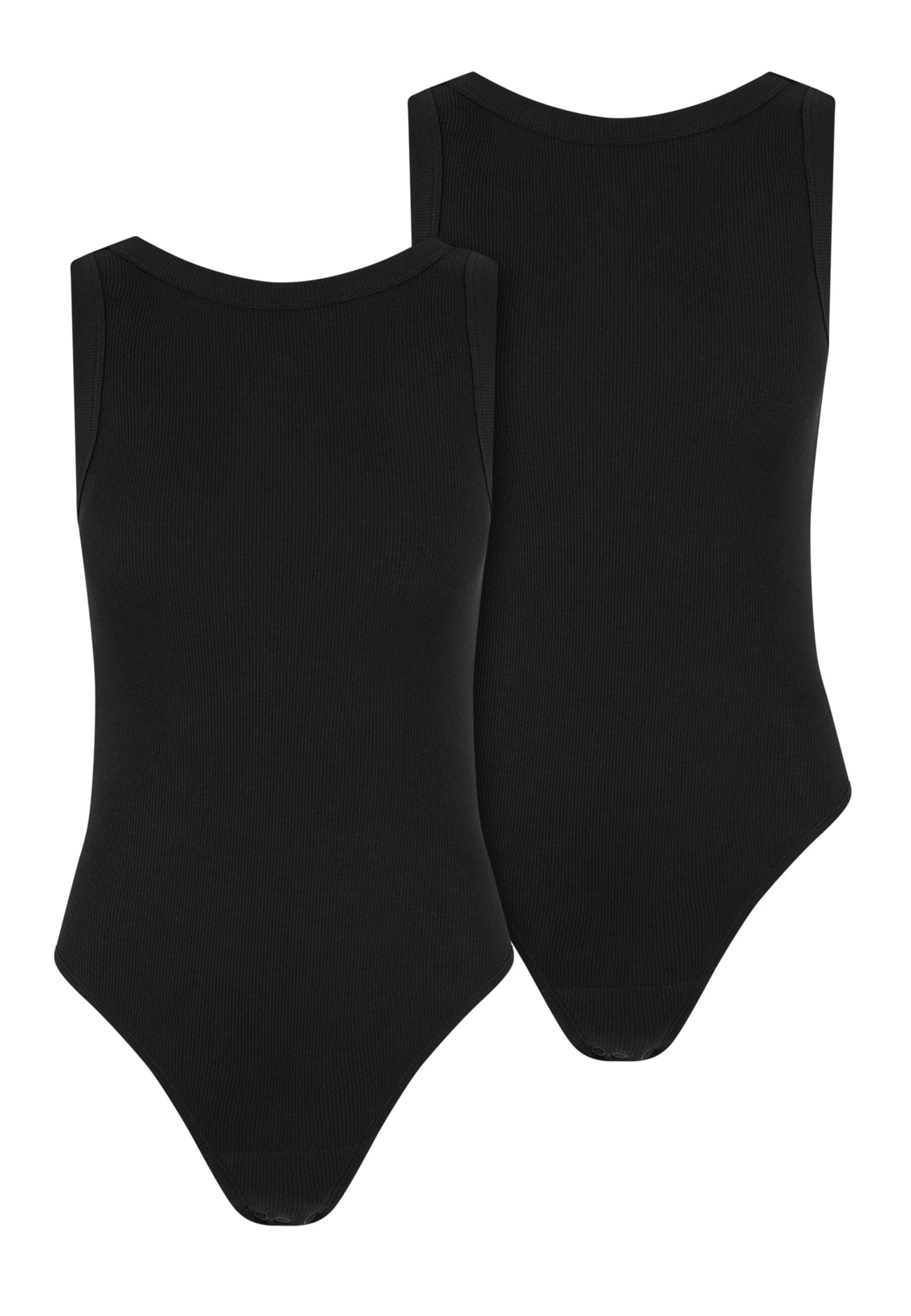 Urban Classics Shirt bodysuit in Black: front